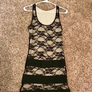NWOT Black Lace Detail mini Dress Small